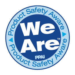 We are product safety aware badge from PPAI