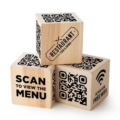 QR Code Wood Cube