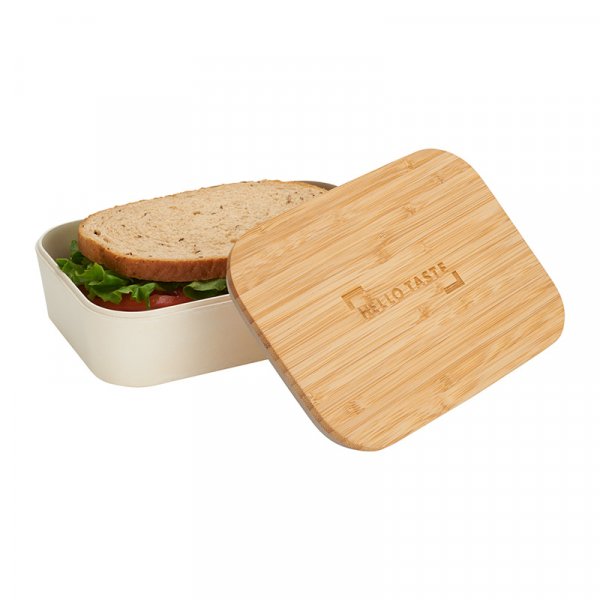 Bamboo Lunch Box With Cutting Board Lid