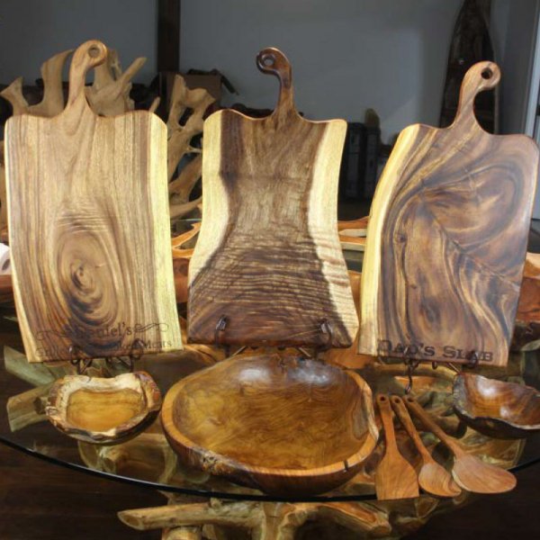 Hand-Carved Wood Bowls & Boards