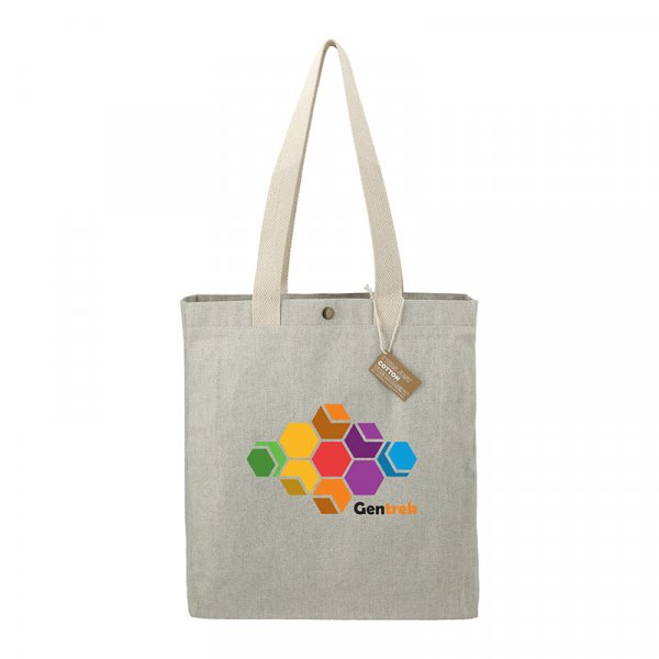 Recycled Cotton Tote With Snap